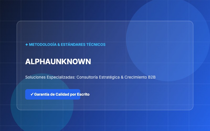 Alphaunknown - Metodología y Servicios